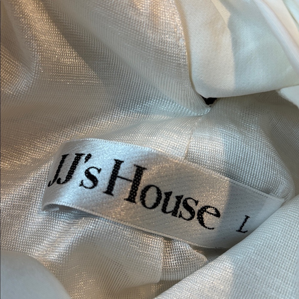 JJs House modern classic simple bridal gown, white, L, NWT - Picture 7 of 14